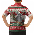 Aussie Koala Mama Christmas Hawaiian Shirt Festive Knitted Pattern Inspired