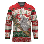 Aussie Koala Mama Christmas Hockey Jersey Festive Knitted Pattern Inspired