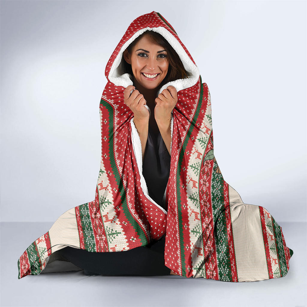 Aussie Koala Mama Christmas Hooded Blanket Festive Knitted Pattern Inspired