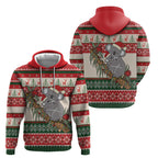 Aussie Koala Mama Christmas Hoodie Festive Knitted Pattern Inspired