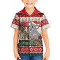 Aussie Koala Mama Christmas Kid Hawaiian Shirt Festive Knitted Pattern Inspired