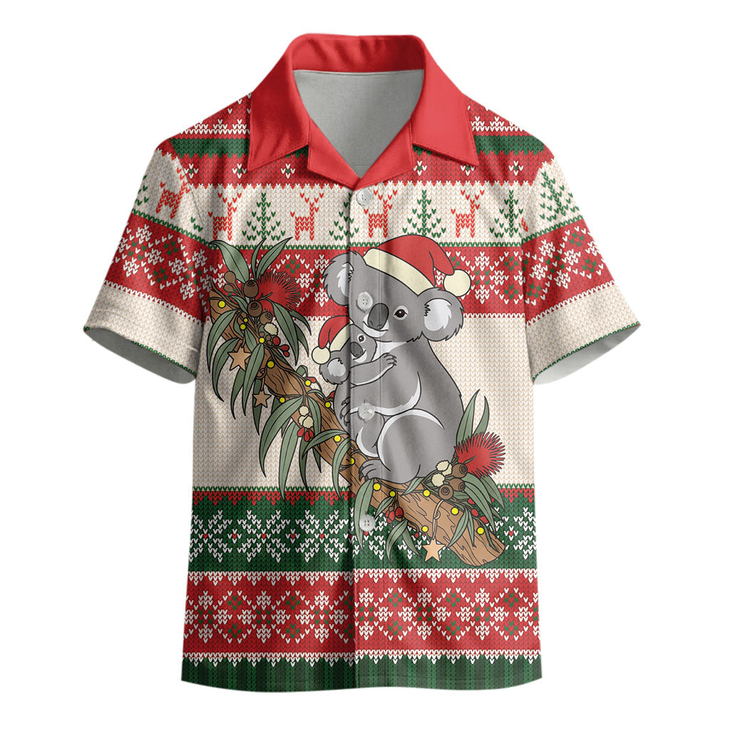 Aussie Koala Mama Christmas Kid Hawaiian Shirt Festive Knitted Pattern Inspired