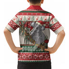 Aussie Koala Mama Christmas Kid Hawaiian Shirt Festive Knitted Pattern Inspired