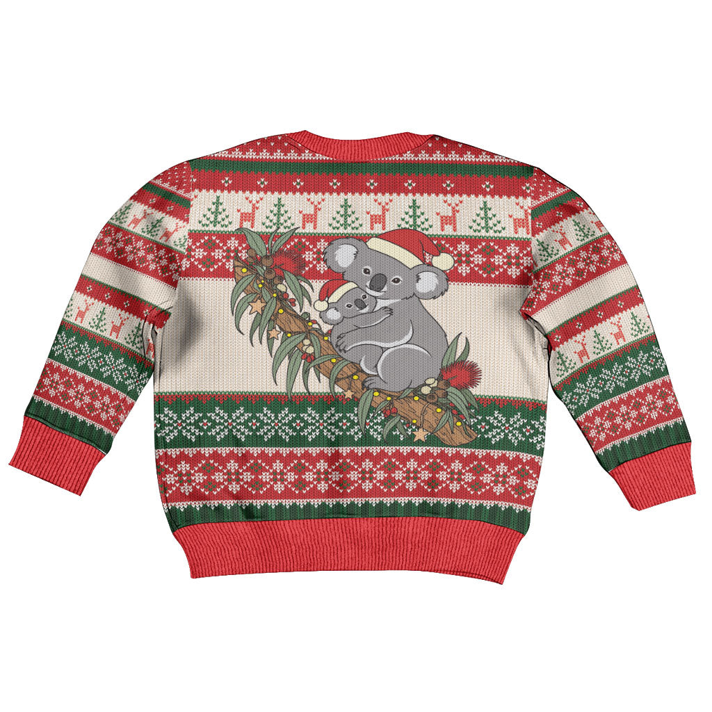 Aussie Koala Mama Christmas Kid Ugly Christmas Sweater Festive Knitted Pattern Inspired