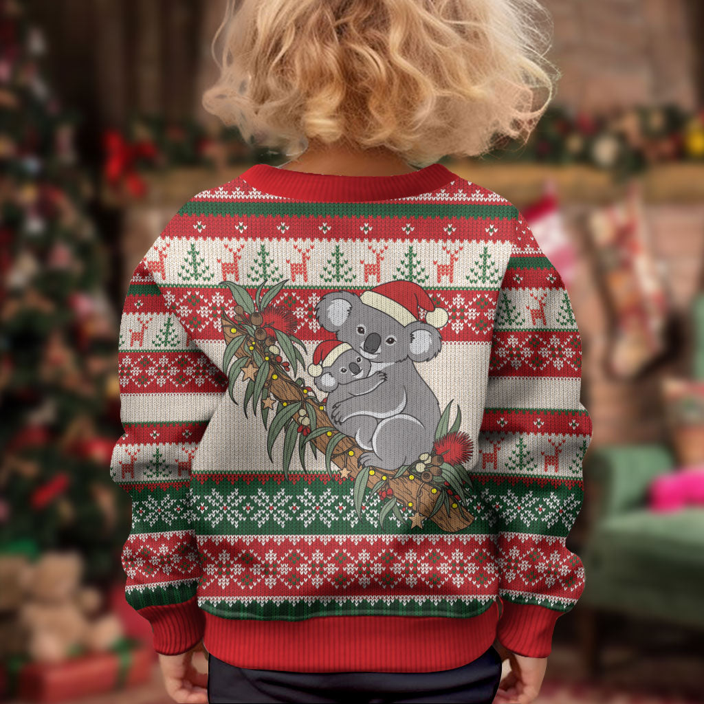 Aussie Koala Mama Christmas Kid Ugly Christmas Sweater Festive Knitted Pattern Inspired