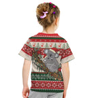 Aussie Koala Mama Christmas Kid T Shirt Festive Knitted Pattern Inspired