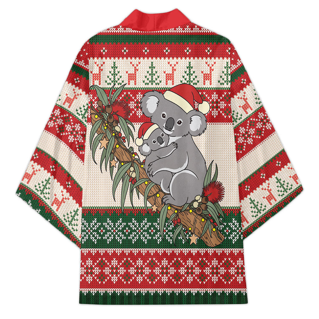 Aussie Koala Mama Christmas Kimono Festive Knitted Pattern Inspired