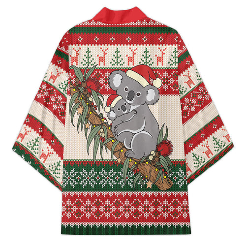 Aussie Koala Mama Christmas Kimono Festive Knitted Pattern Inspired