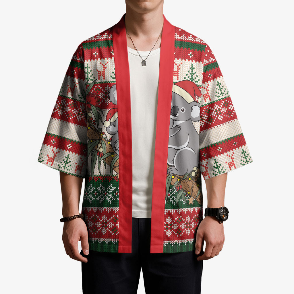 Aussie Koala Mama Christmas Kimono Festive Knitted Pattern Inspired