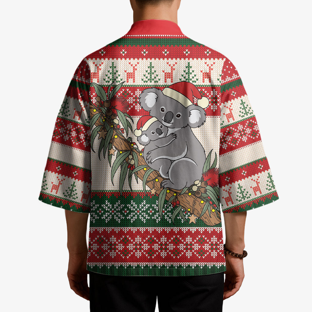 Aussie Koala Mama Christmas Kimono Festive Knitted Pattern Inspired