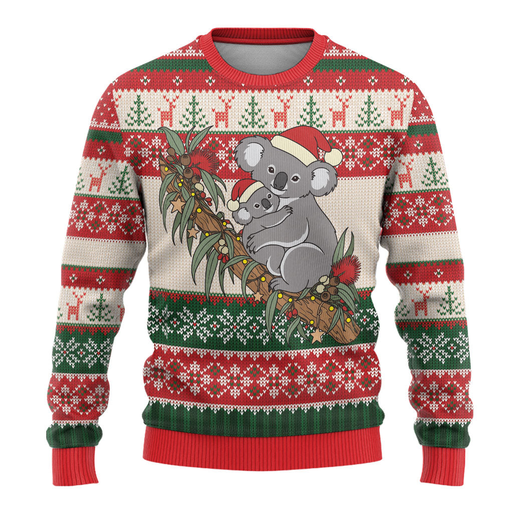 Aussie Koala Mama Christmas Ugly Christmas Sweater Festive Knitted Pattern Inspired