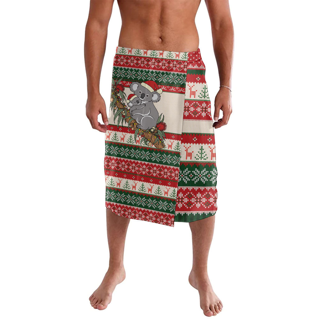 Aussie Koala Mama Christmas Lavalava Festive Knitted Pattern Inspired