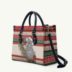 Aussie Koala Mama Christmas Leather Bag Festive Knitted Pattern Inspired