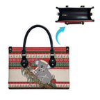 Aussie Koala Mama Christmas Leather Bag Festive Knitted Pattern Inspired