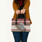 Aussie Koala Mama Christmas Leather Bag Festive Knitted Pattern Inspired