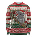 Aussie Koala Mama Christmas Long Sleeve Shirt Festive Knitted Pattern Inspired