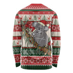 Aussie Koala Mama Christmas Long Sleeve Shirt Festive Knitted Pattern Inspired