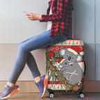 Aussie Koala Mama Christmas Luggage Cover Festive Knitted Pattern Inspired