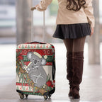 Aussie Koala Mama Christmas Luggage Cover Festive Knitted Pattern Inspired