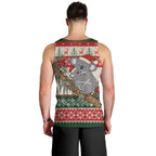Aussie Koala Mama Christmas Men Tank Top Festive Knitted Pattern Inspired