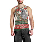 Aussie Koala Mama Christmas Men Tank Top Festive Knitted Pattern Inspired