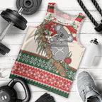 Aussie Koala Mama Christmas Men Tank Top Festive Knitted Pattern Inspired