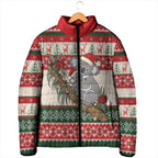 Aussie Koala Mama Christmas Padded Jacket Festive Knitted Pattern Inspired