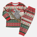 Aussie Koala Mama Christmas Pajama Set Festive Knitted Pattern Inspired
