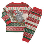 Aussie Koala Mama Christmas Pajama Set Festive Knitted Pattern Inspired