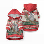 Aussie Koala Mama Christmas Pet Hoodie Festive Knitted Pattern Inspired
