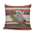 Aussie Koala Mama Christmas Pillow Cover Festive Knitted Pattern Inspired