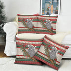 Aussie Koala Mama Christmas Pillow Cover Festive Knitted Pattern Inspired