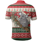 Aussie Koala Mama Christmas Polo Shirt Festive Knitted Pattern Inspired