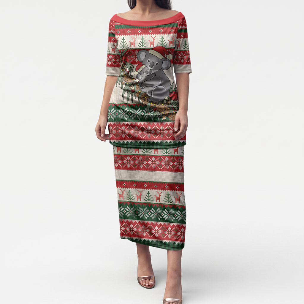 Aussie Koala Mama Christmas Puletasi Festive Knitted Pattern Inspired