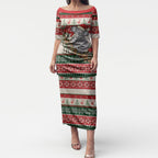 Aussie Koala Mama Christmas Puletasi Festive Knitted Pattern Inspired