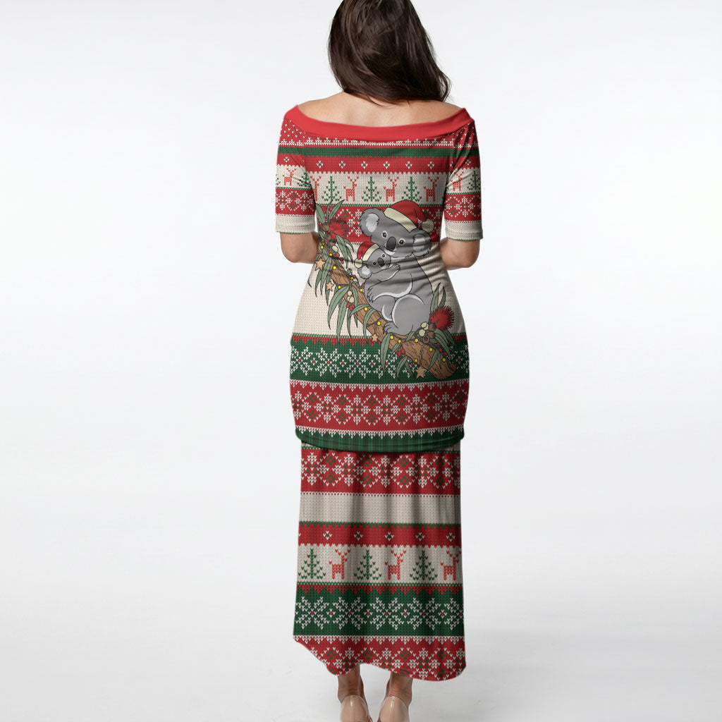 Aussie Koala Mama Christmas Puletasi Festive Knitted Pattern Inspired