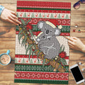Aussie Koala Mama Christmas Puzzle Festive Knitted Pattern Inspired