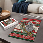 Aussie Koala Mama Christmas Puzzle Festive Knitted Pattern Inspired