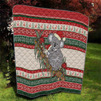 Aussie Koala Mama Christmas Quilt Festive Knitted Pattern Inspired
