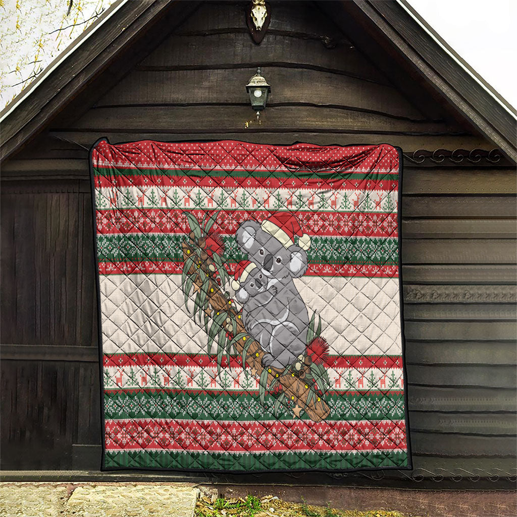 Aussie Koala Mama Christmas Quilt Festive Knitted Pattern Inspired