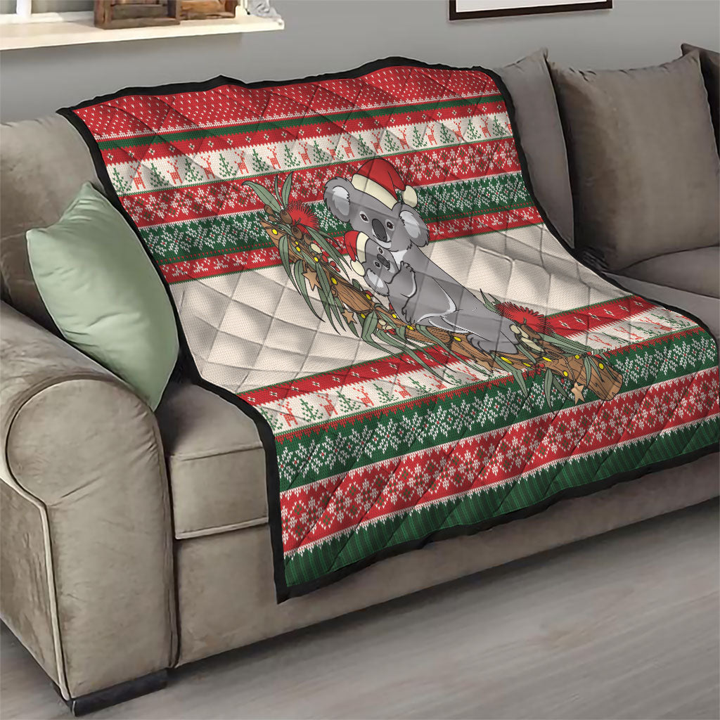 Aussie Koala Mama Christmas Quilt Festive Knitted Pattern Inspired