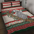 Aussie Koala Mama Christmas Quilt Bed Set Festive Knitted Pattern Inspired