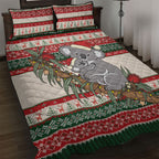 Aussie Koala Mama Christmas Quilt Bed Set Festive Knitted Pattern Inspired
