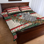 Aussie Koala Mama Christmas Quilt Bed Set Festive Knitted Pattern Inspired