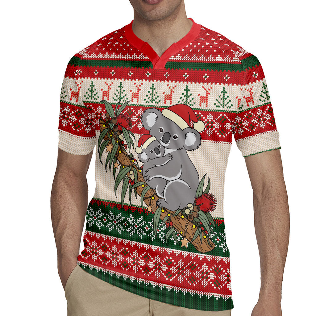 Aussie Koala Mama Christmas Rugby Jersey Festive Knitted Pattern Inspired
