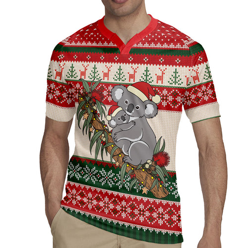 Aussie Koala Mama Christmas Rugby Jersey Festive Knitted Pattern Inspired