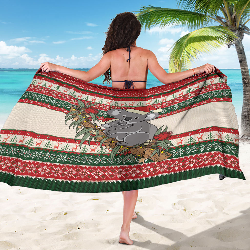 Aussie Koala Mama Christmas Sarong Festive Knitted Pattern Inspired