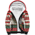 Aussie Koala Mama Christmas Sherpa Hoodie Festive Knitted Pattern Inspired
