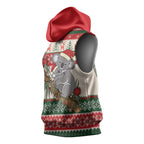 Aussie Koala Mama Christmas Sleeveless Hoodie Festive Knitted Pattern Inspired