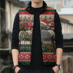 Aussie Koala Mama Christmas Sleeveless Puffer Jacket Festive Knitted Pattern Inspired